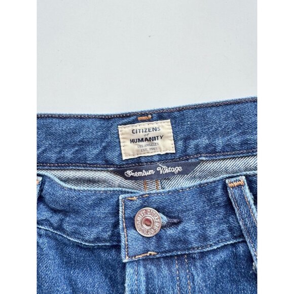 CITIZENS OF HUMANITY Liya Lowe Dark High Rise Slim Straight Jeans, Size 29 - Picture 11 of 14